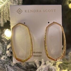 Kendra Scott Gold  Hammered Geometric Hoop Earrings